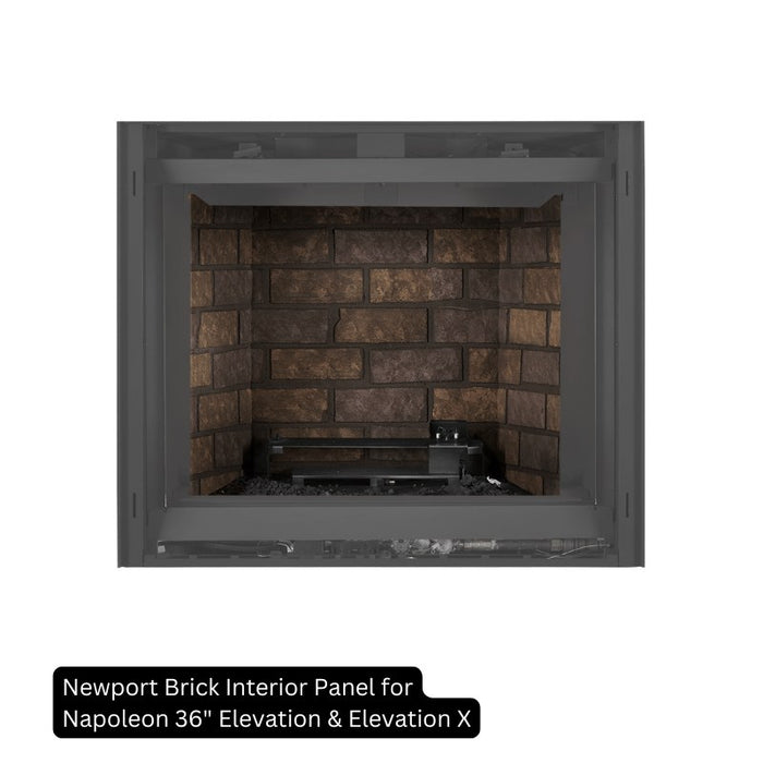 Newport Brick Interior Panel for Napoleon 36" Elevation & Elevation X