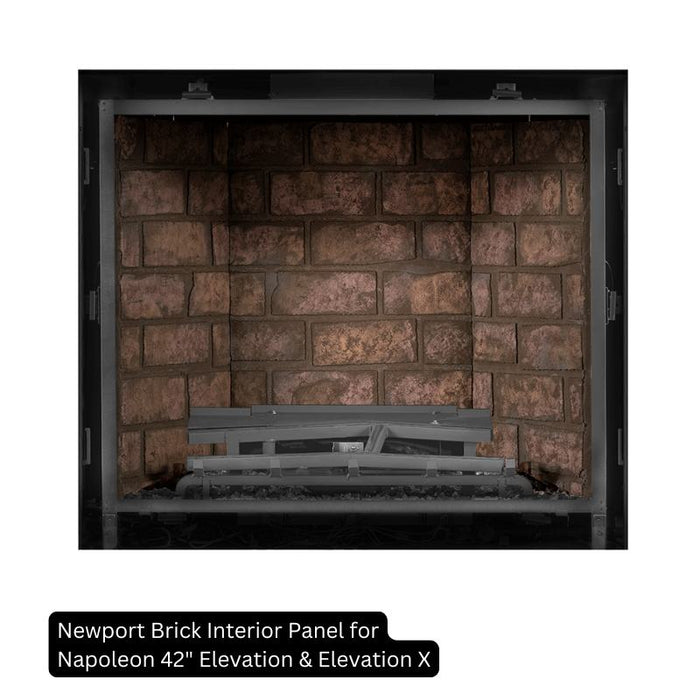 Newport Brick Interior Panel for Napoleon 42 Elevation & Elevation X