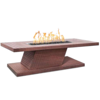 The Outdoor Plus Imperial 72" Fire Pit - 15" Tall - Hammered Copper