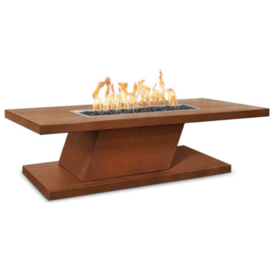 The Outdoor Plus Imperial 60" Fire Pit - 15" Tall - Corten Steel