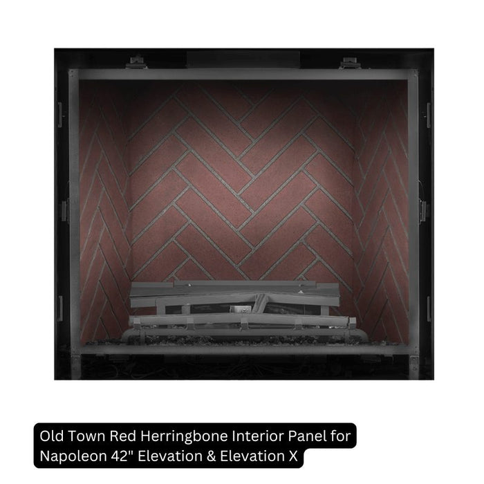 Old Town Red Herringbone Interior Panel for Napoleon 42 Elevation & Elevation X