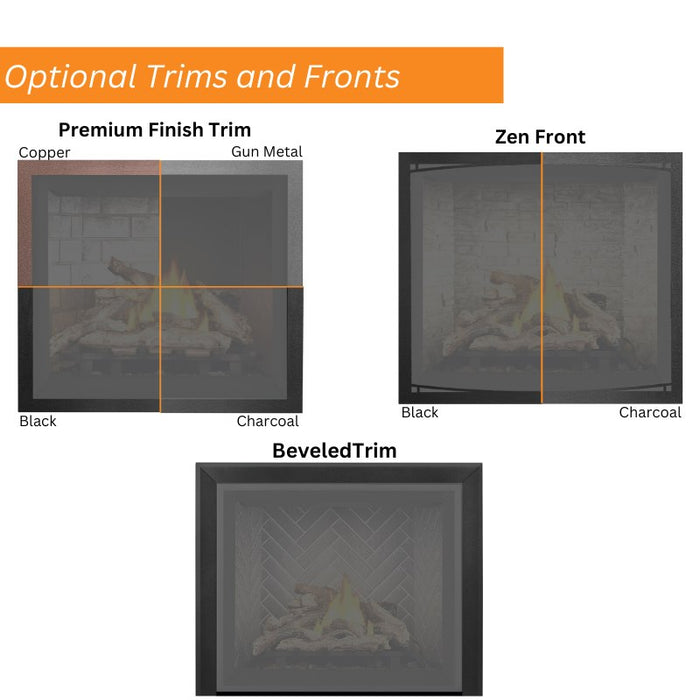 Optional Trims and Fronts for your Napoleon Altitude 42" Direct Vent Fireplace