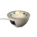 Outdoor Greatroom Natural Grey Cove 29 Round Gas Fire Pit Bowl with Clear Tempered Fire Glass Gems  plus Fire Burner On