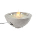 Outdoor Greatroom Natural Grey Cove 42 Round Gas Fire Pit Bowl with Clear Tempered Fire Glass Gems plus Fire Burner On