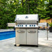 Prestige 665 Gas Grill with Infrared Side and Rear Burners Outdoor near Pool