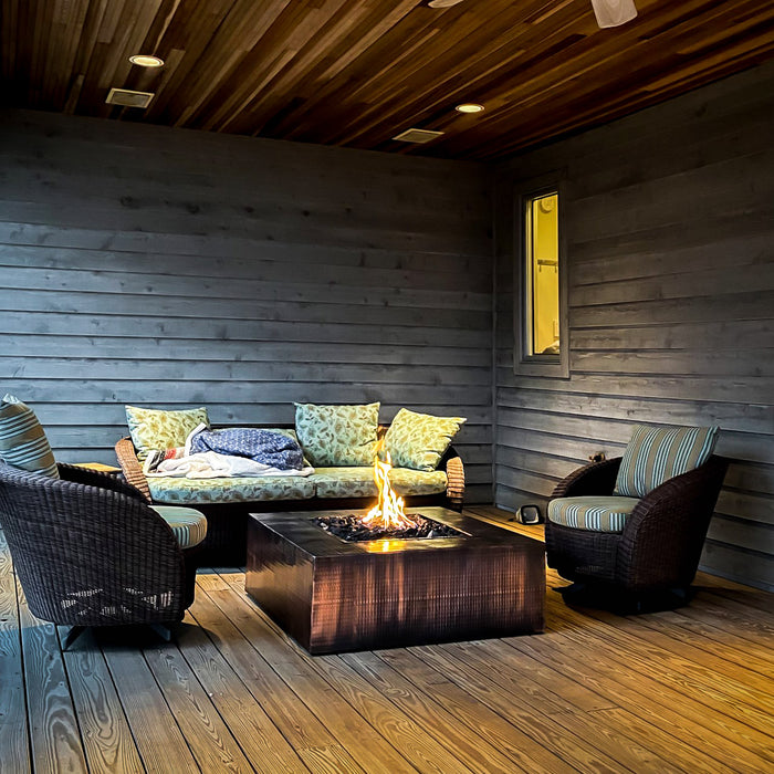 The Outdoor Plus Quad 36" Fire Pit - Hammered Copper