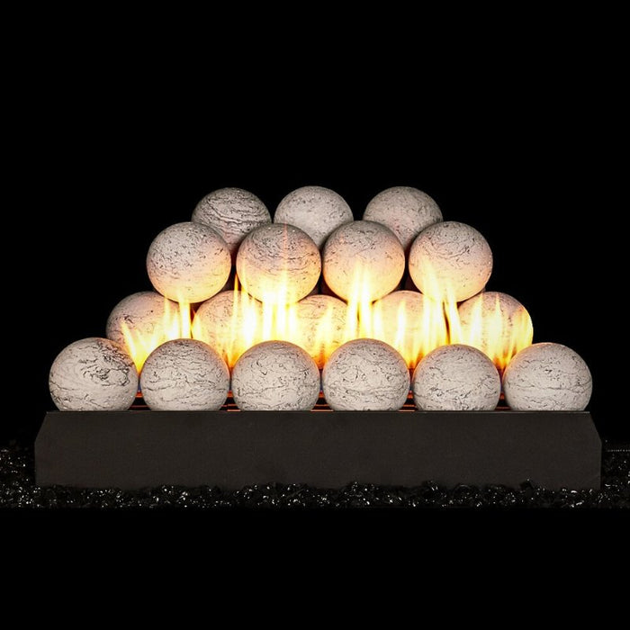 RH Peterson Real Fyre Carrera Marble Vent Free Fyre Spheres