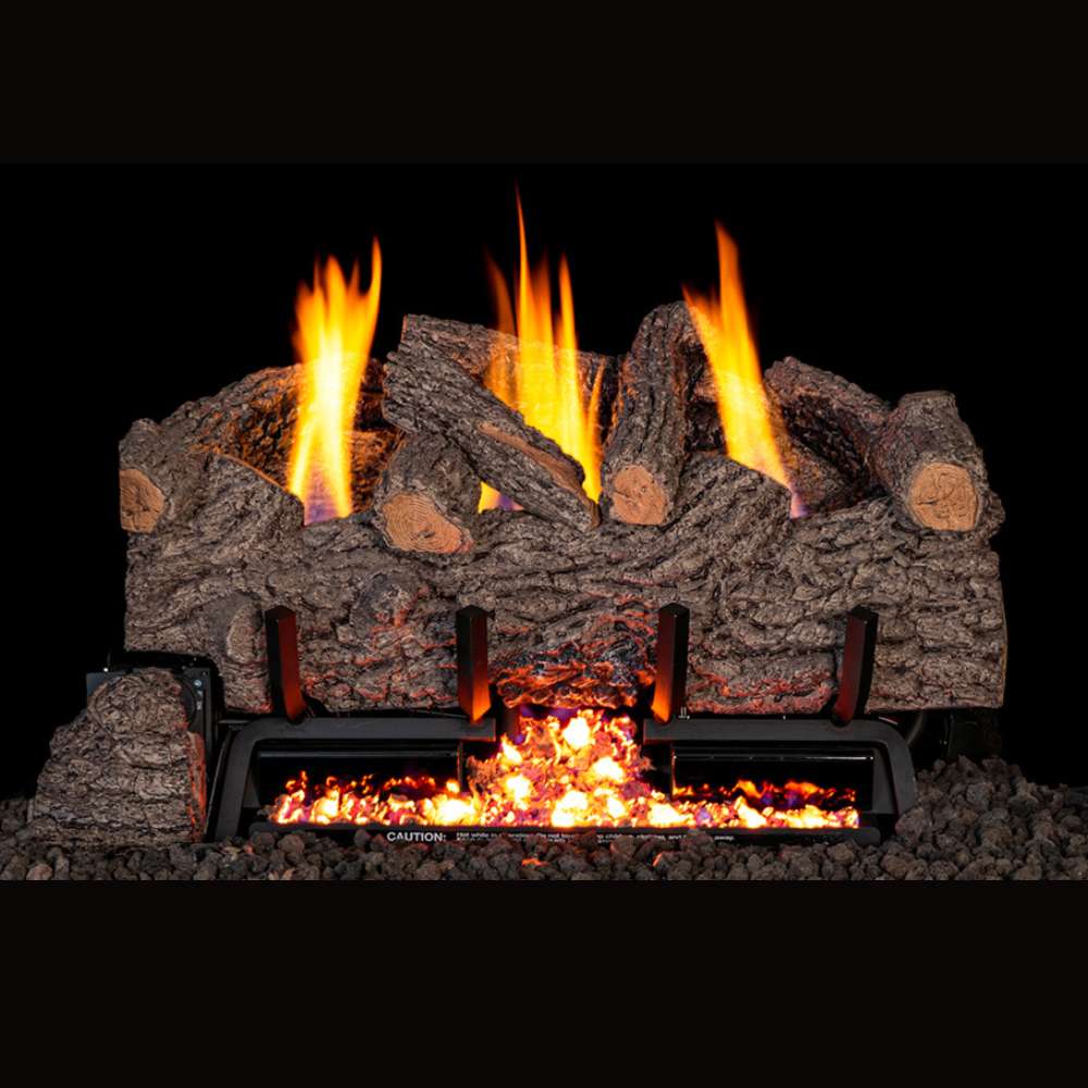 RH Peterson Real Fyre Charred Gnarled Oak Vent Free Gas Log Set — The ...