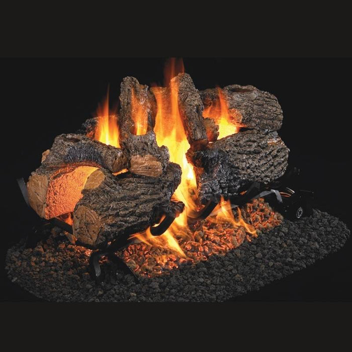 RH Peterson Real Fyre Charred Oak See Thru Vented Gas Log Set
