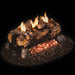 RH Peterson Real Fyre Evening Fyre Split See-Thru Vent Free Gas Log Set Side View