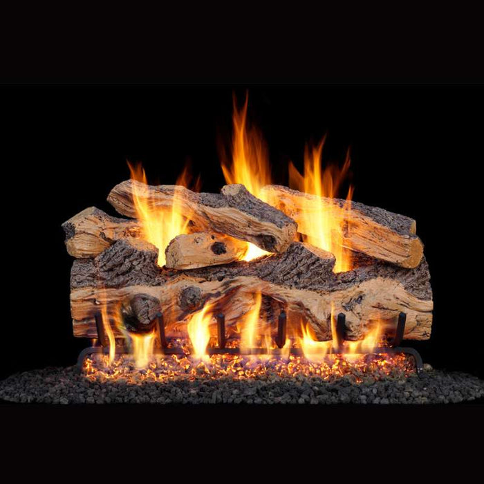 RH Peterson Real Fyre Gnarled Split Oak Designer Vented Gas Log Set