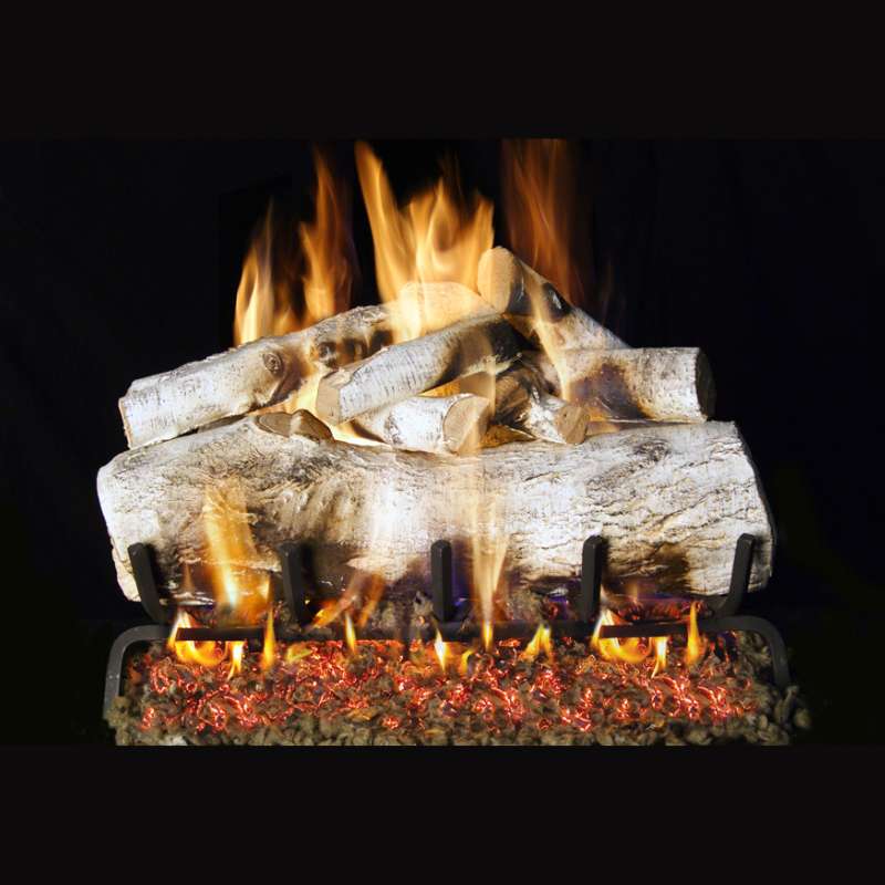 RH Peterson Real Fyre Mountain Birch Designer Vented Gas Log Set — The
