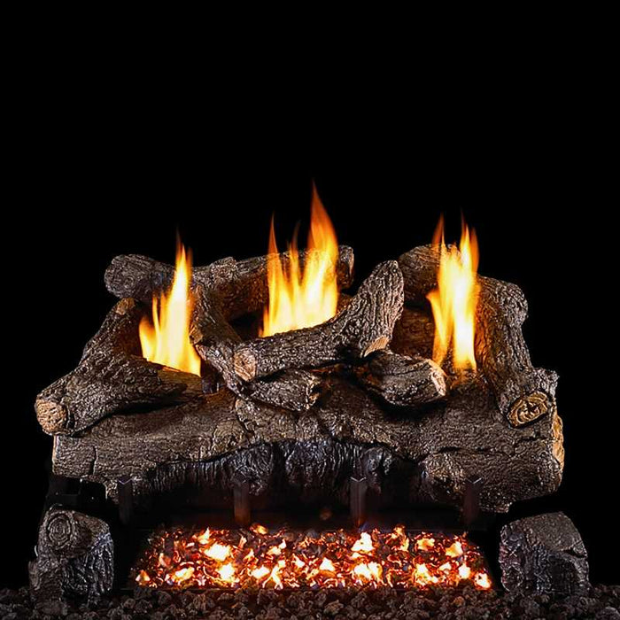 RH Peterson Real Fyre Evening Fyre Vent Free Gas Log Set Setup Upfront