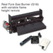 RH Peterson Real Fyre (G18) Vent-Free Burner System with variable flame height remote