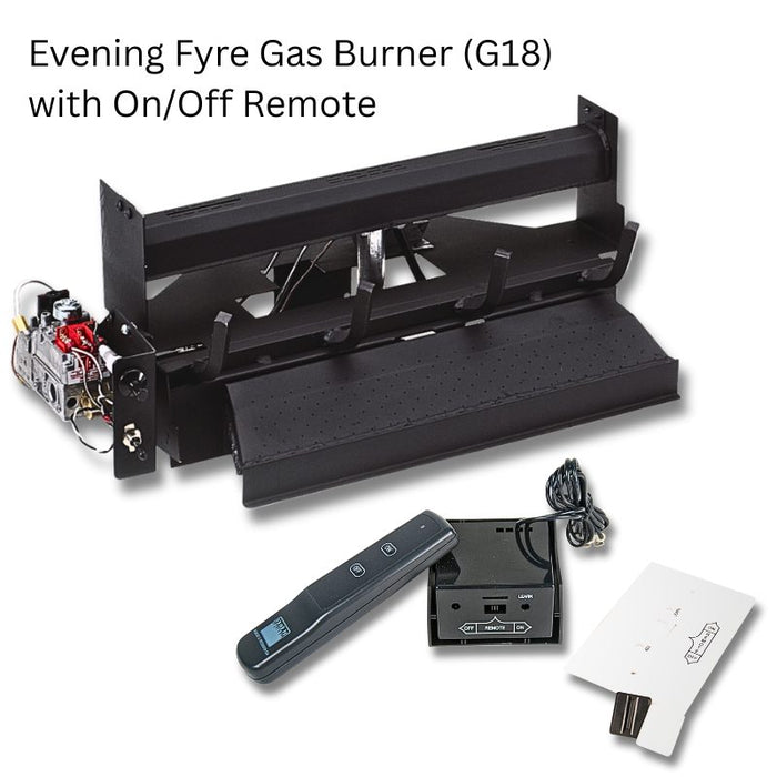 Real Fyre Gas Burner (G18) with OnOff Remote