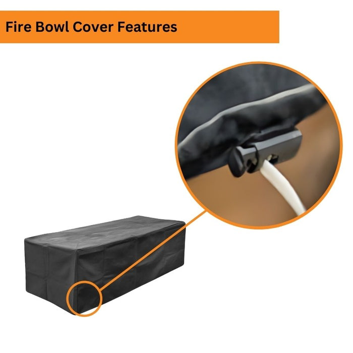 Rectangular Fire Pit Canvas Cover Features