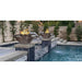 Reno Gravity Spill Fire & Water Bowl - Hammered Copper  31 Placed in Poolside Area Installed with Lava Rock 