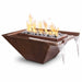 Rio Fire & Water Bowl - Hammered Copper  with Rolled Lava Stone