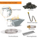 Rio Fire & Water Bowl - Stainless Steel 36" Included Items V2