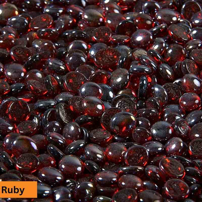 Ruby Tempered Fire Glass Gems