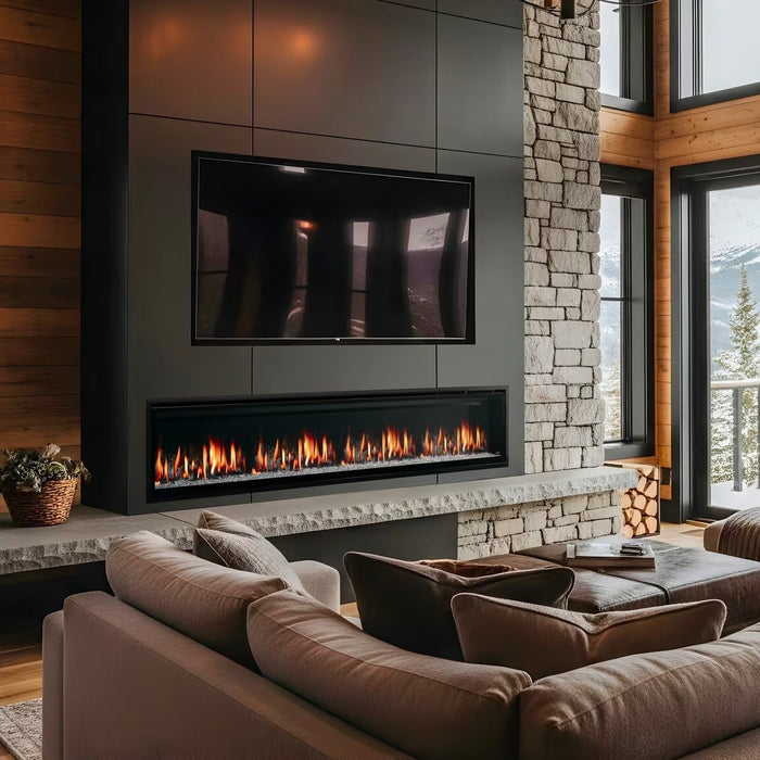 Simplifire Allusion Edge 78" Linear Electric Fireplace