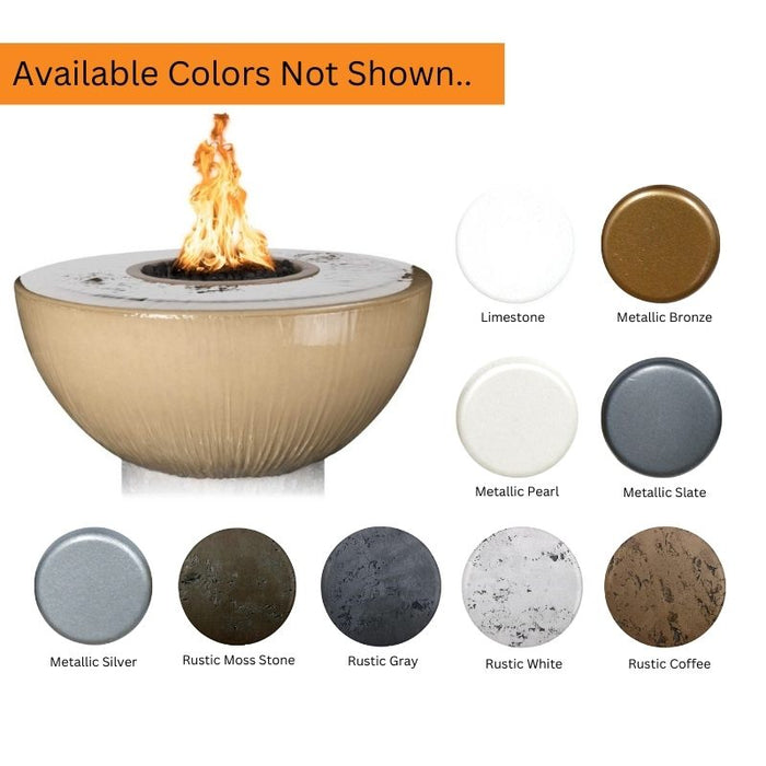 Savannah 360° Fire & Water Bowl - GFRC Concrete Available Color Options 
