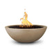 Savannah Fire Bowl - GFRC Concrete Color Brown with Lava Rock