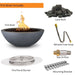 Savannah Fire Bowl - GFRC Concrete Included Items V2