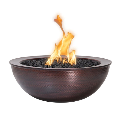 Savannah Fire Bowl - Hammered Copper with Lava Rock