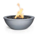 Savannah Fire Bowl - Powder Coated Metal Color Gray with Lava Rock