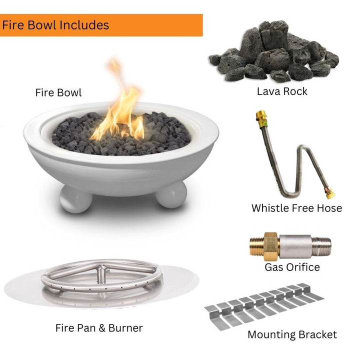 Savannah Fire Bowl with Legs - Powder Coated Metal Included Items V2