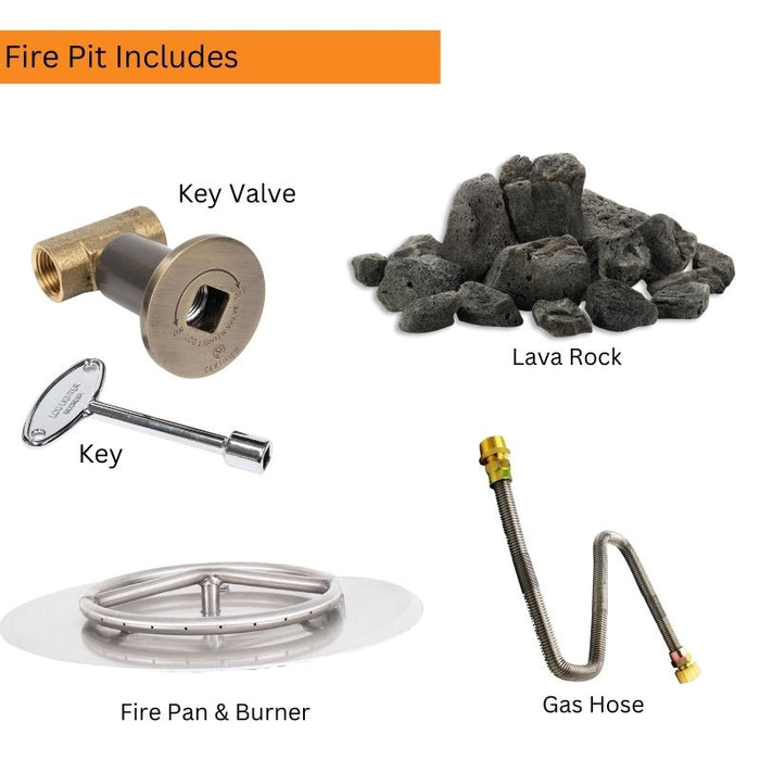 Savannah Fire Pit - GFRC Concrete Included Items V2