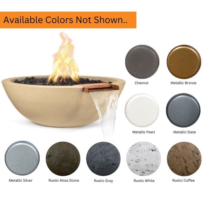 Savannah Fire & Water Bowl - GFRC Concrete Available Color Options 
