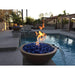 Savannah Fire & Water Bowl - GFRC Concrete with Cerulean Fire Pebbles Media V2