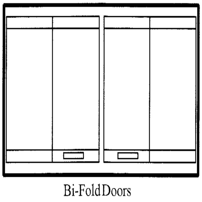 Black Bi-Fold Door w/Wood handles