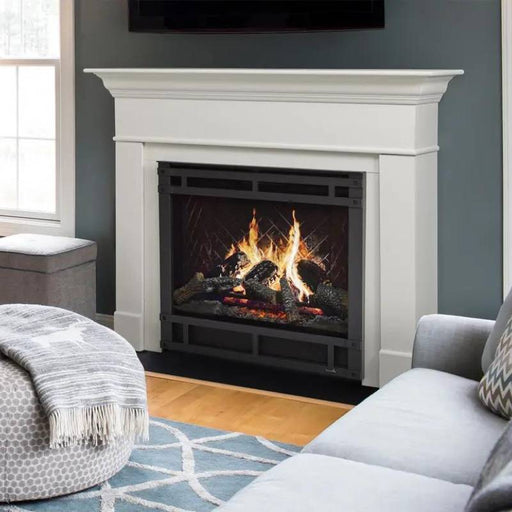 Simplifire Inception 36" Built In Traditional Electric Fireplace with Wescott Mantel and Halston Front