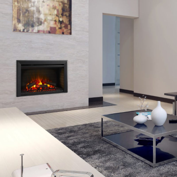 SimpliFire 35-Inch Electric Fireplace Insert – Mission Door Front, Black Surround, Remote Control