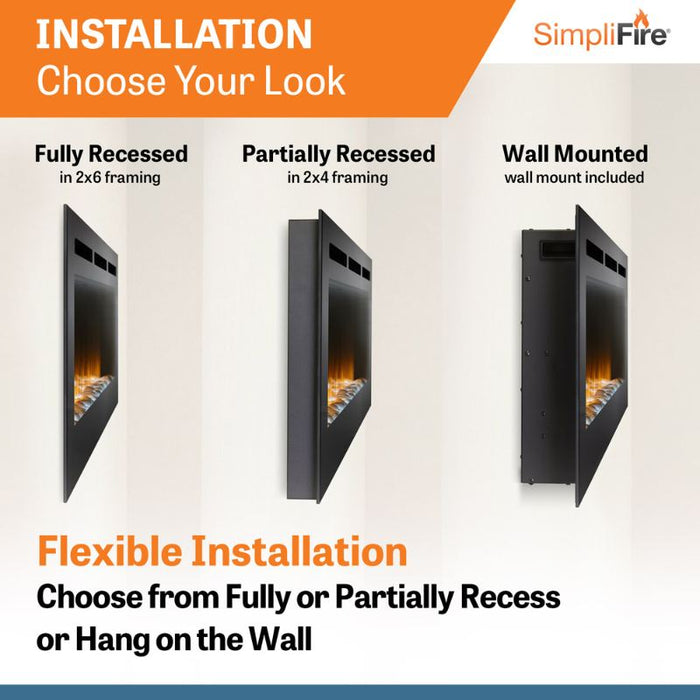 Simplifire Allusion Linear Electric Fireplace Installation