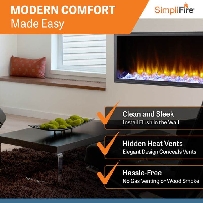 Simplifire Scion Linear Electric Fireplace Modern Comfort