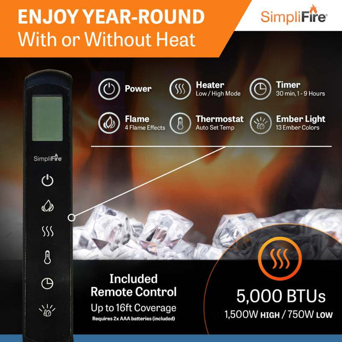 Simplifire Scion Linear Electric Fireplace Remote Control 