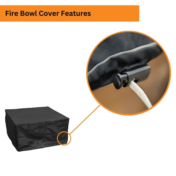 Square Fire Bowl Canvas Cover Features