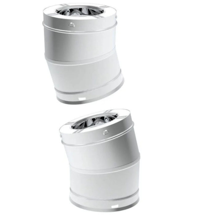 Superior 15-Degree SS Elbow (2-Pack) - 6" Snap-Pak Chimney System