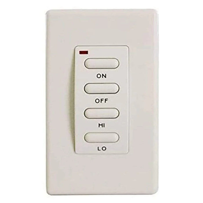 Remote, Wireless Wall Mount, On/Off, Hi/Low, Electronic