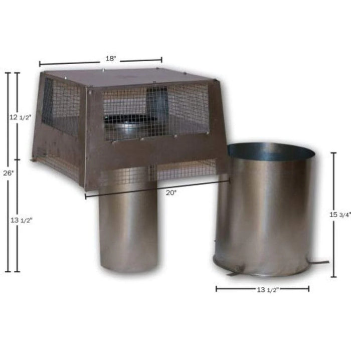 Superior Square Top with Slip Section - 8" Chimney System