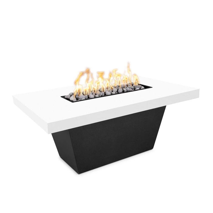 The Outdoor Plus Tacoma Powder Coated White Top & Black Base Fire Table