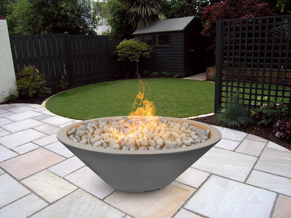 The Outdoor Plus Cazo 48" Narrow Ledge Fire Pit - GFRC Concrete