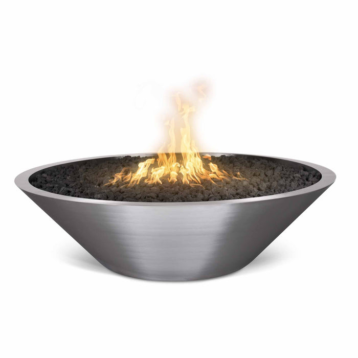 The Outdoor Plus Cazo 48" Narrow Ledge Fire Pit - Stainless Steel