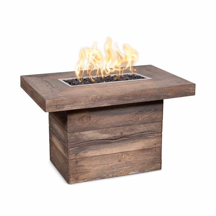 The Outdoor Plus Alberta 36" Fire Table - GFRC Woodgrain