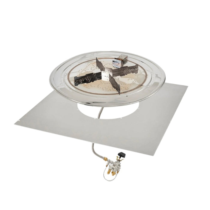 The Outdoor Greatroom Crystal Fire Plus Square Gas Fire Pit Burner (Undermount Style)