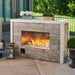 The Outdoor Greatroom Ready-to-Finish Outdoor Fireplace Fireplace with Clear Tempered Glass Beads with Glass Wind Guard Panel plus Fire Burner On V1